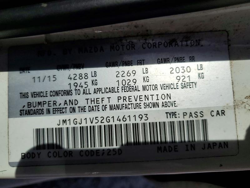 2016 Mazda 6 Touring