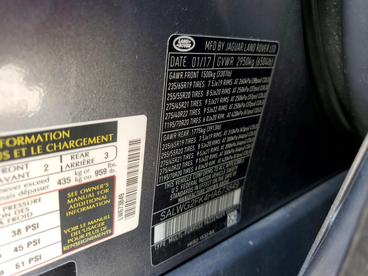 2017 Land Rover Range Rover 3.0l V6 Turbo Diesel