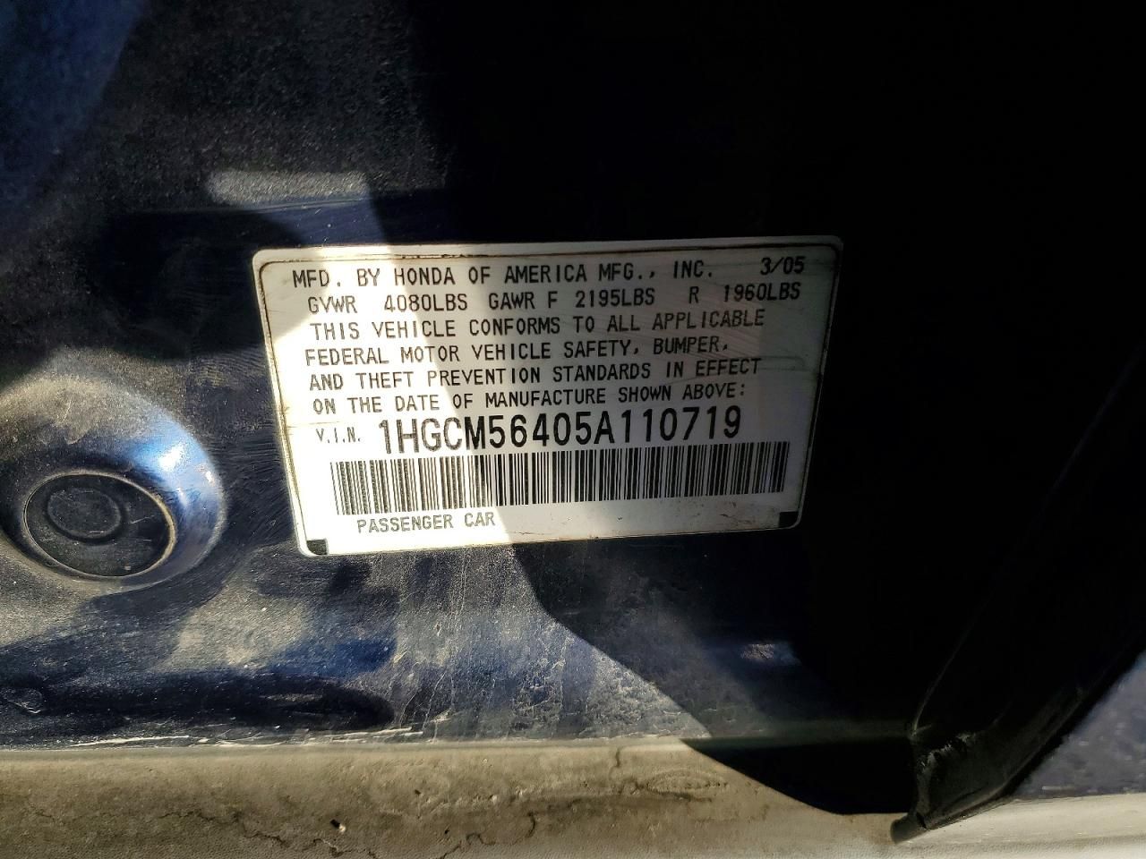 2005 Honda Accord lx