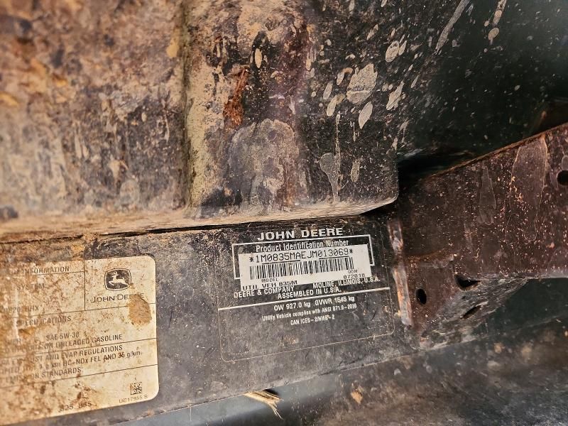 2018 John Deere XUV835M Utility Vehicle