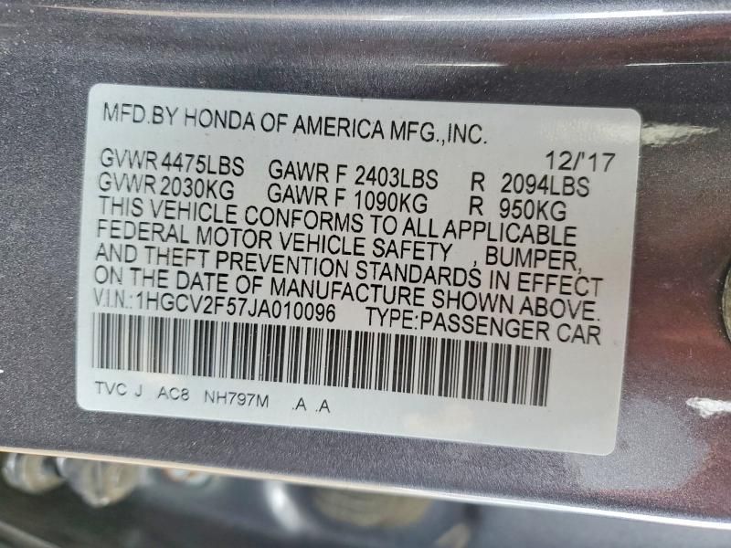 2018 Honda Accord exl