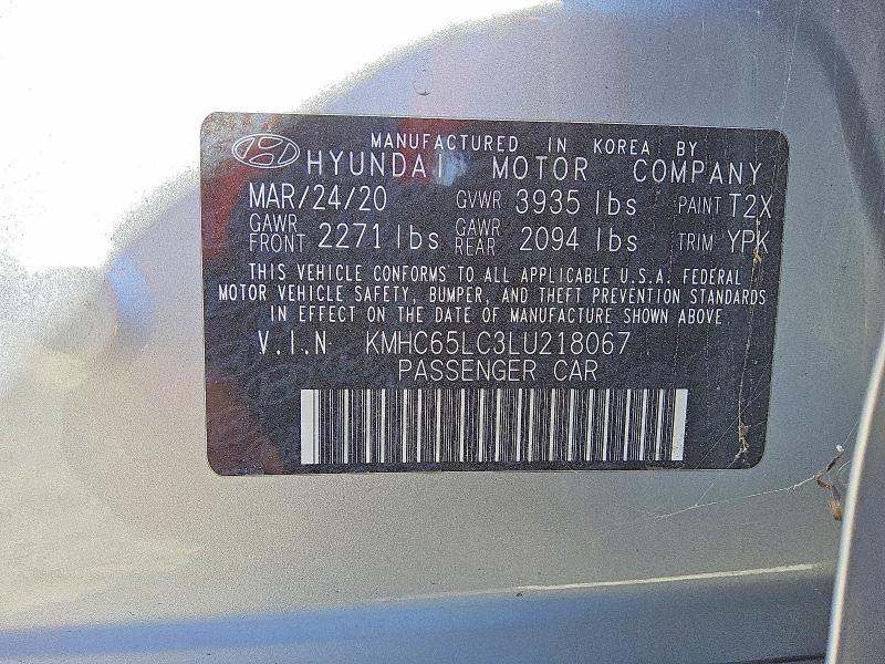 2020 Hyundai Ioniq Blue