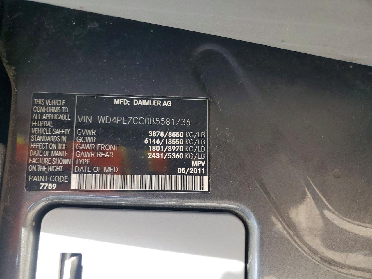 2011 Mercedes-Benz Sprinter 2500