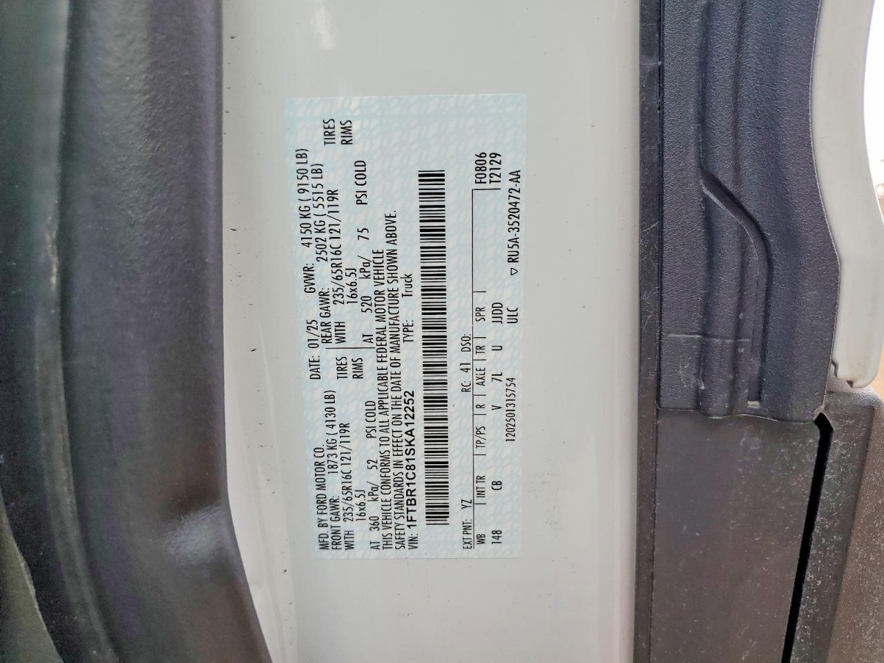 2025 Ford Transit 250 Utility / Service Van