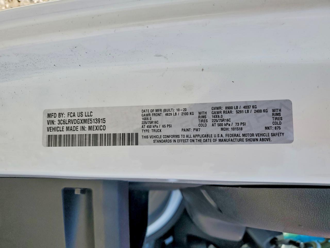 2021 Dodge RAM Promaster 2500 Utility / Service Van