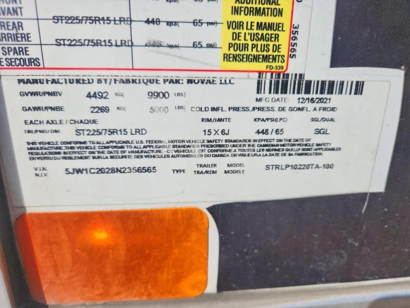 2022 Sure Trac Strlp10220ta-100 Enclosed Cargo Trailer
