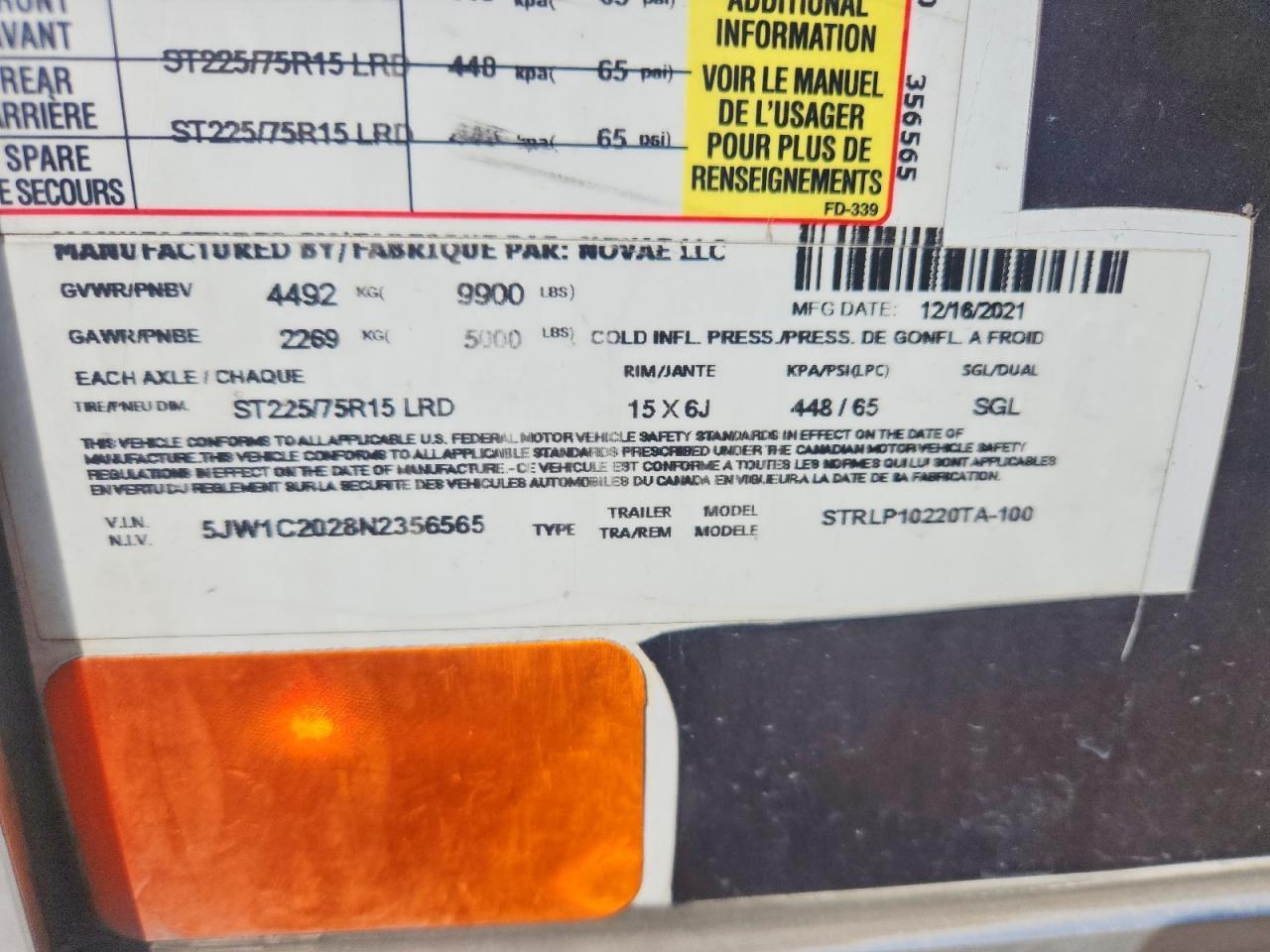 2022 Sure Trac STRLP10220TA-100 Enclosed Cargo Trailer