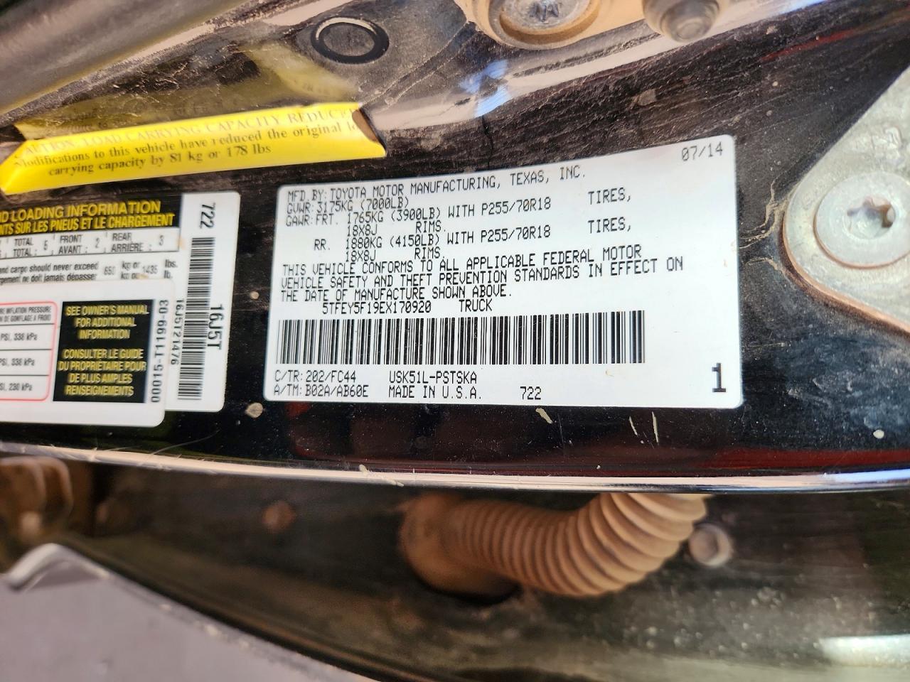 2014 Toyota Tundra SR5