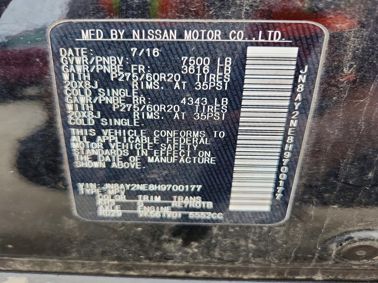 2017 Nissan Armada Platinum