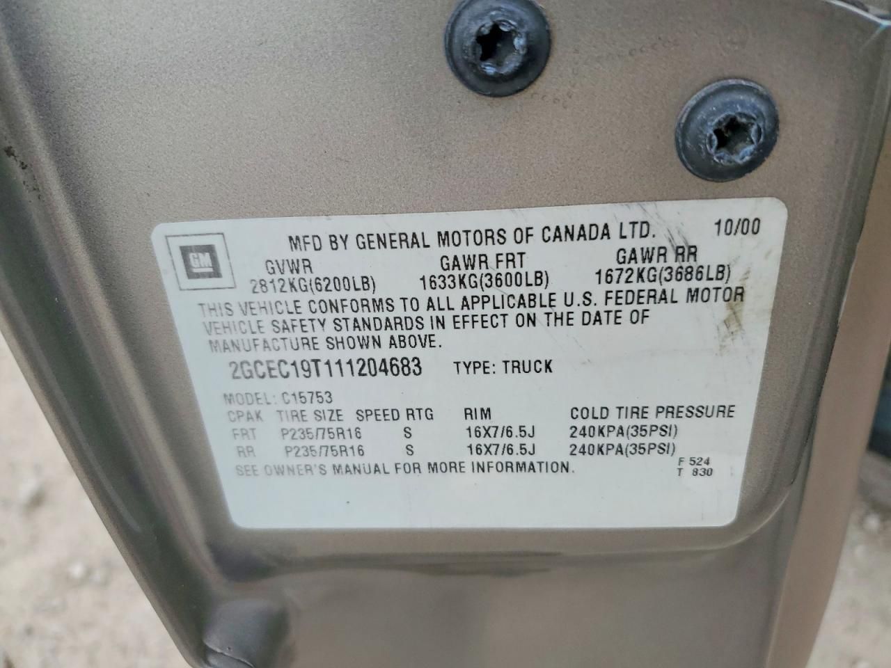 2001 Chevrolet Silverado C1500