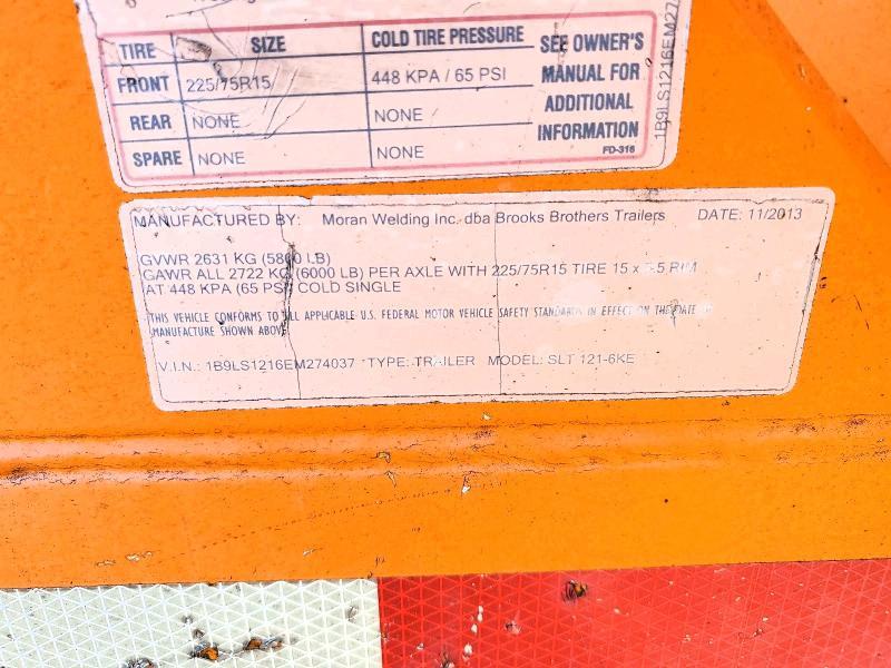 2014 Brookside 2014 KDR8 SLT 121-3.5KE/12' Flatbed