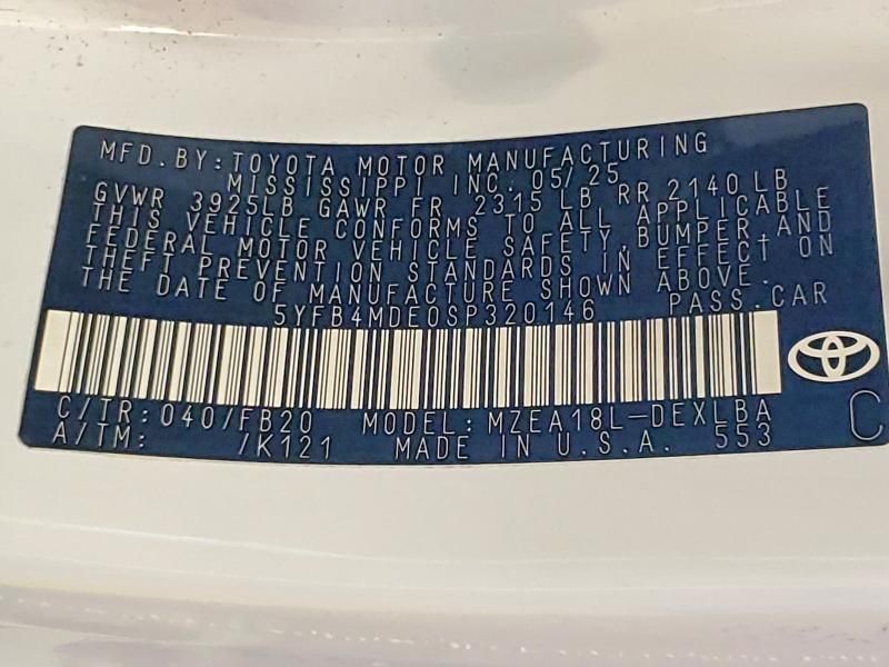 2025 Toyota Corolla le