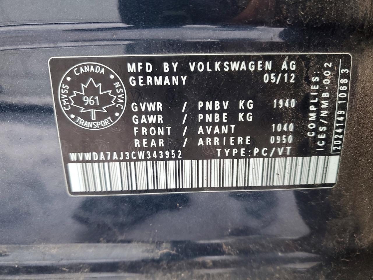 2012 Volkswagen Golf