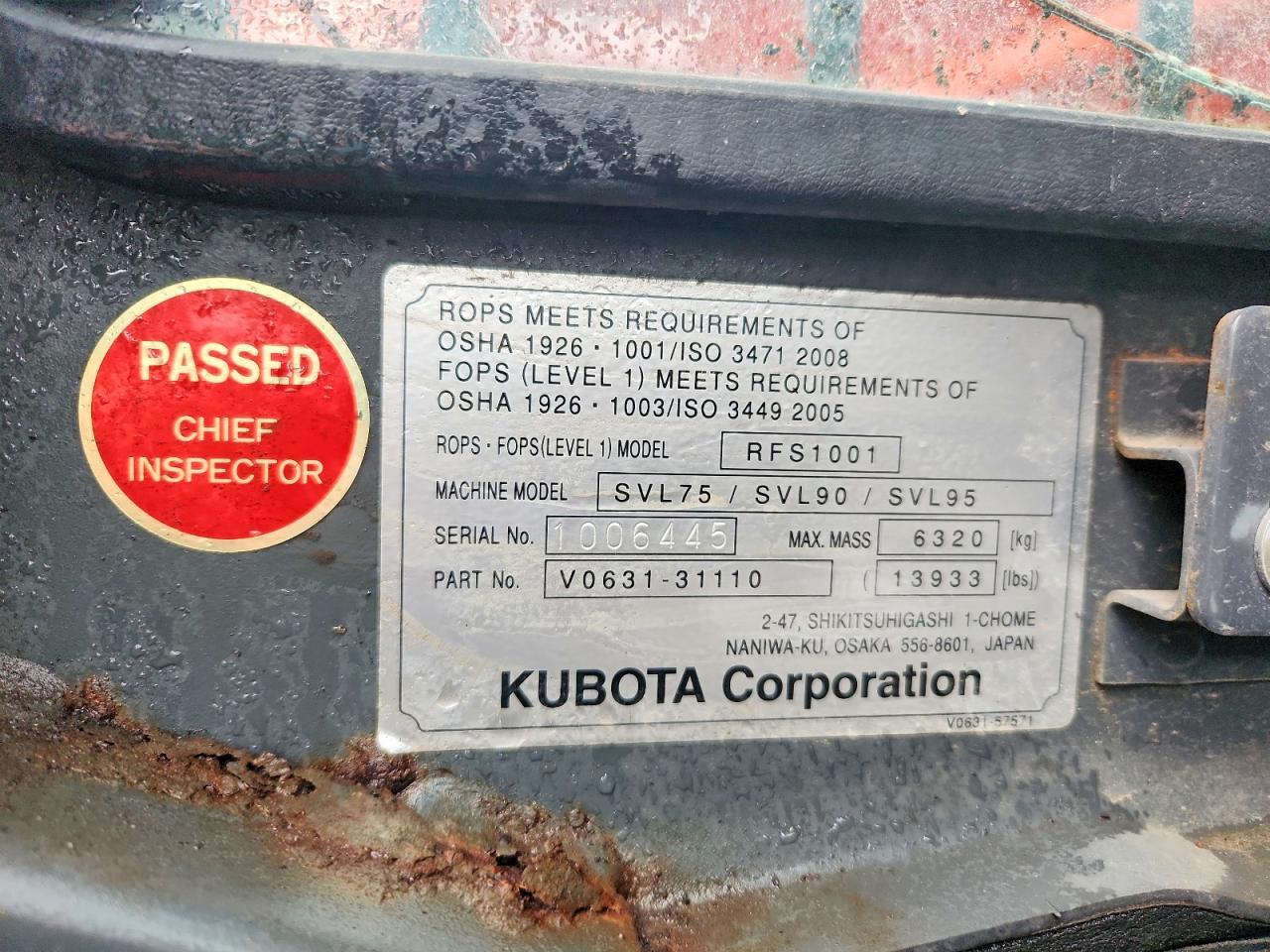 2016 Kubota SVL95-2S Skid Steer Loader