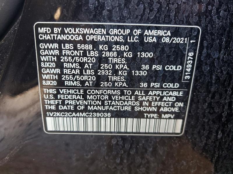 2021 Volkswagen Atlas Cross Sport se