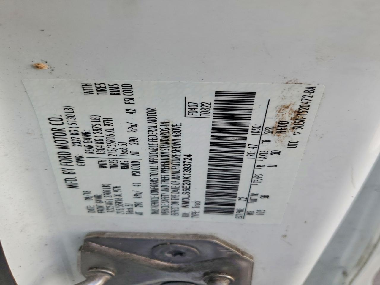 2019 Ford Transit Connect Utility / Service Van