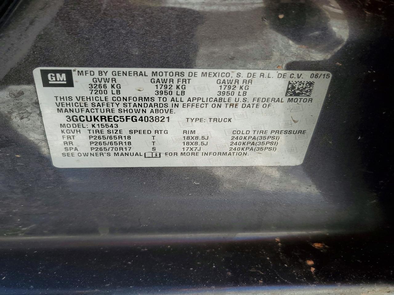 2015 Chevrolet Silverado K1500 lt