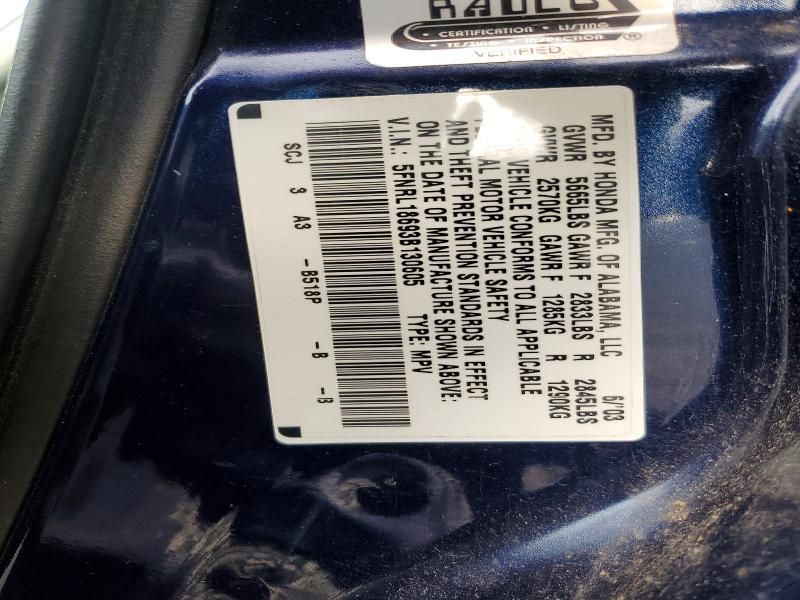 2003 Honda Odyssey ex