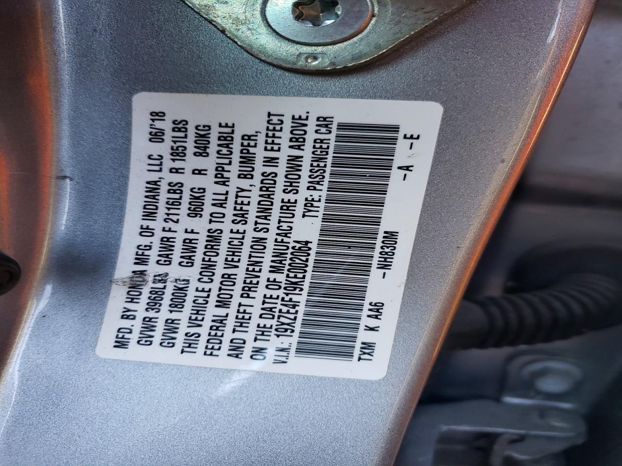 2019 Honda Insight lx