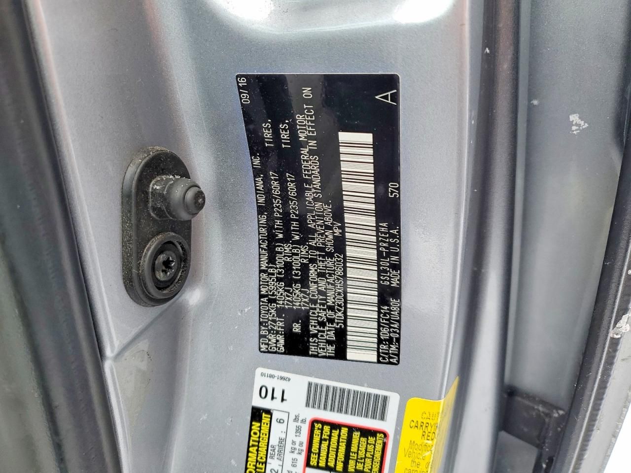 2017 Toyota Sienna le