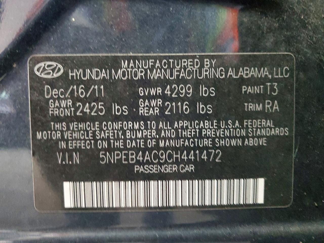 2012 Hyundai Sonata gls