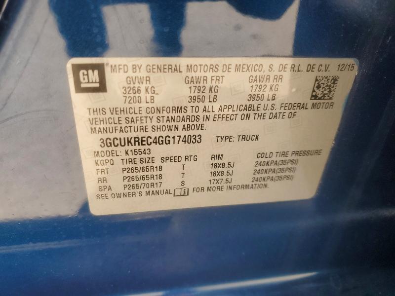 2016 Chevrolet Silverado K1500 lt