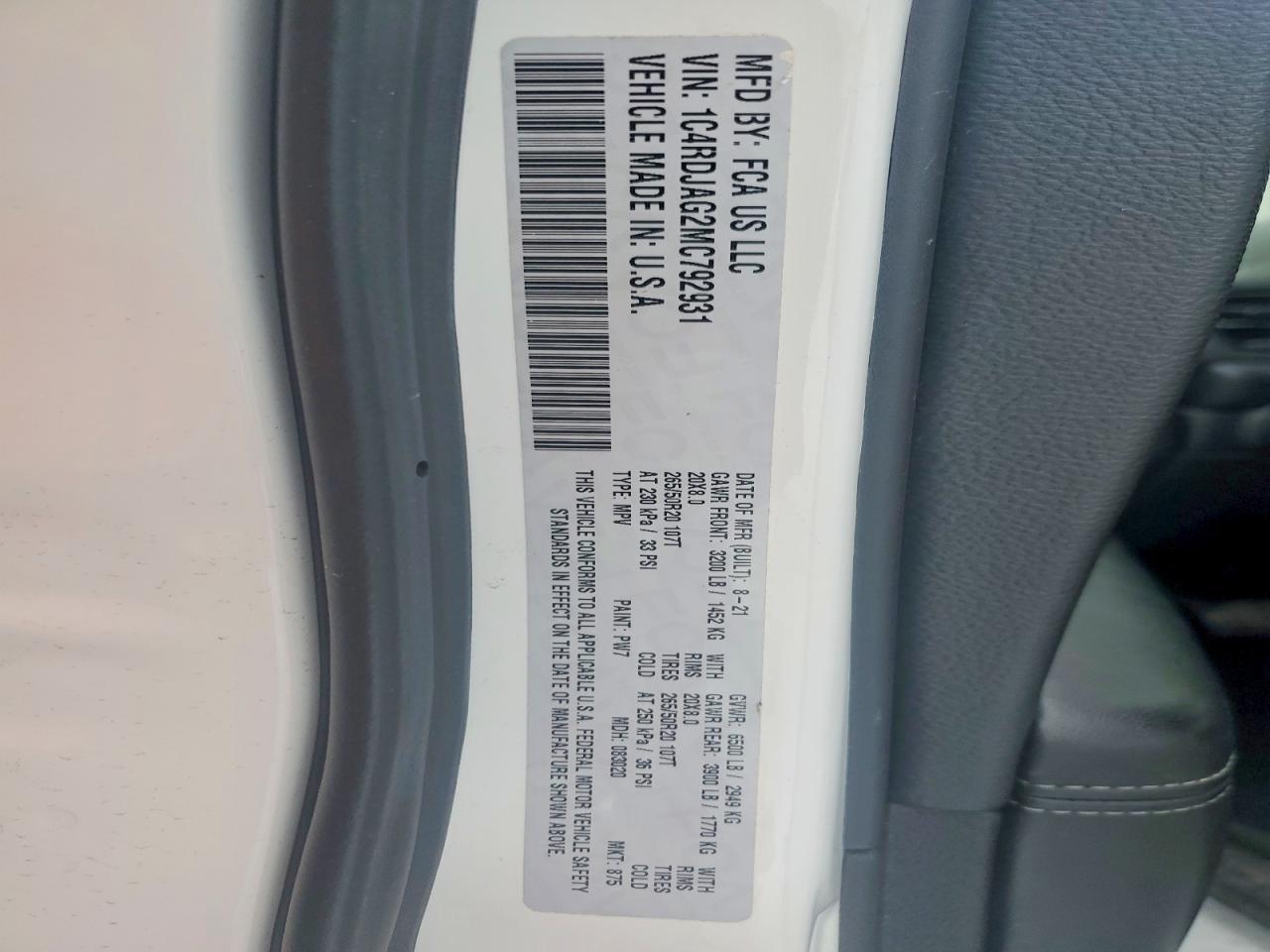 2021 Dodge Durango sxt