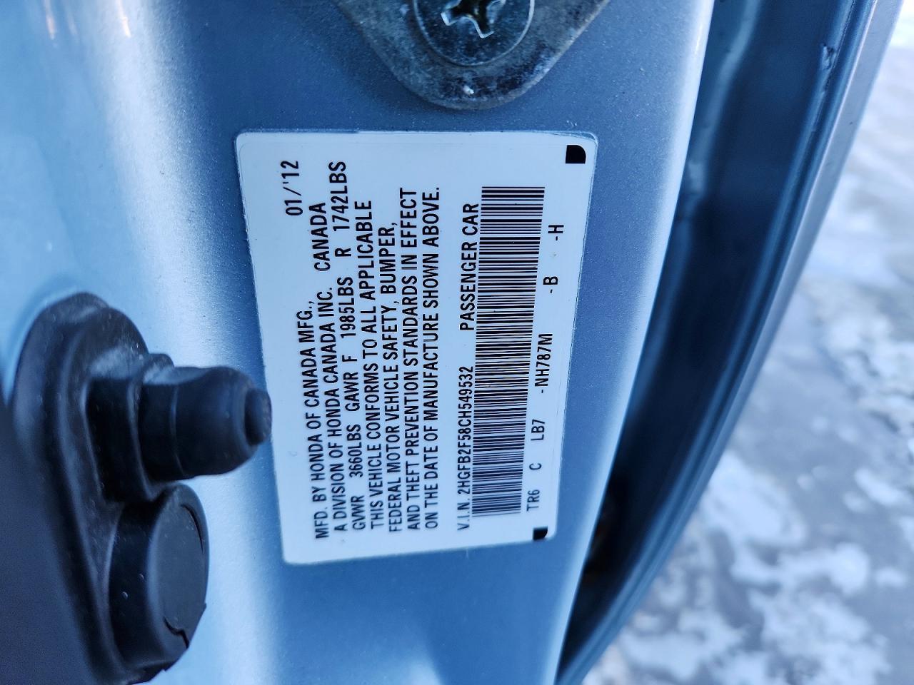 2012 Honda Civic lx