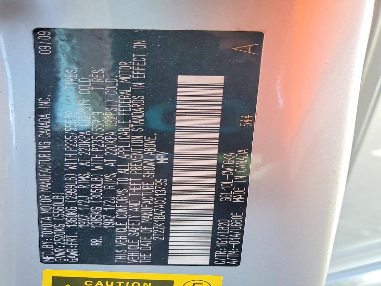 2010 Lexus Rx 350 Base