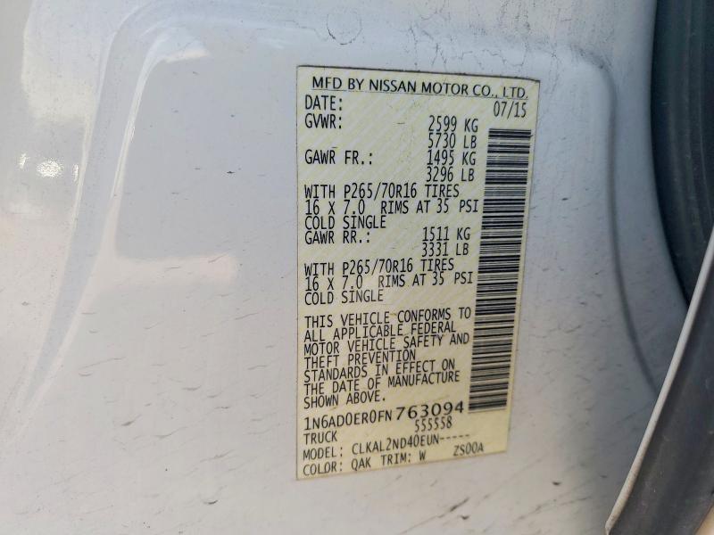2015 Nissan Frontier s