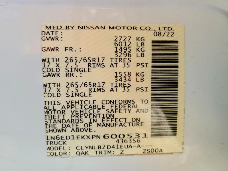 2023 Nissan Frontier s