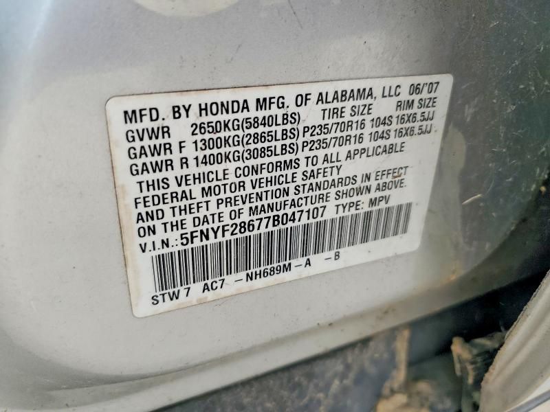 2007 Honda Pilot exl
