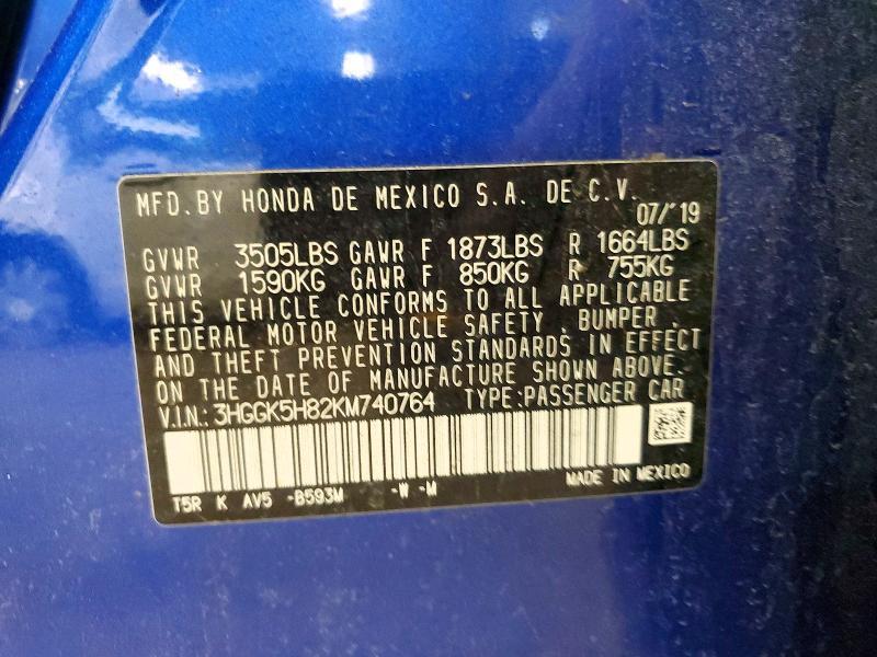 2019 Honda Fit ex