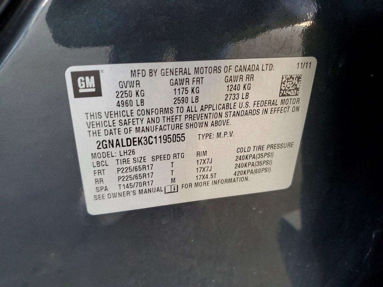 2012 Chevrolet Equinox lt