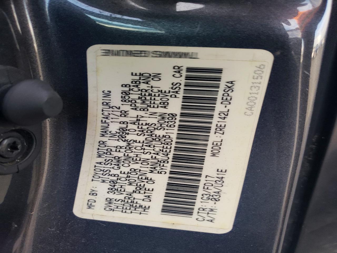 2013 Toyota Corolla Base