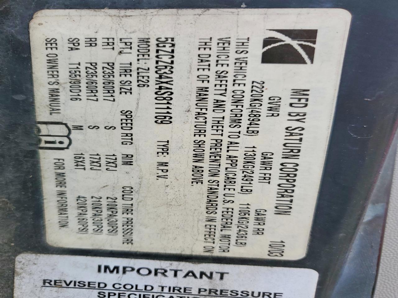 2004 Saturn Vue