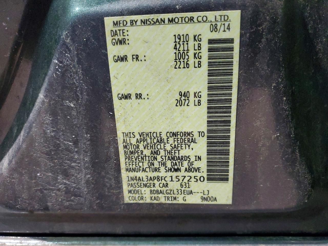 2015 Nissan Altima 2.5