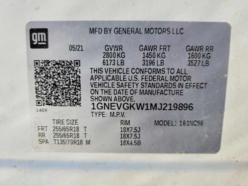 2021 Chevrolet Traverse lt