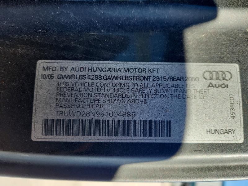 2006 Audi Tt 3.2 Quattro