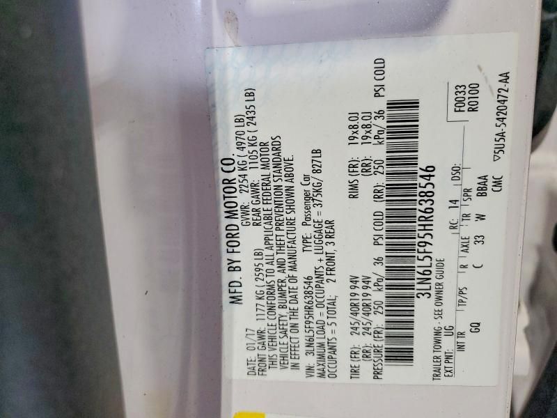 2017 Lincoln Mkz Reserve