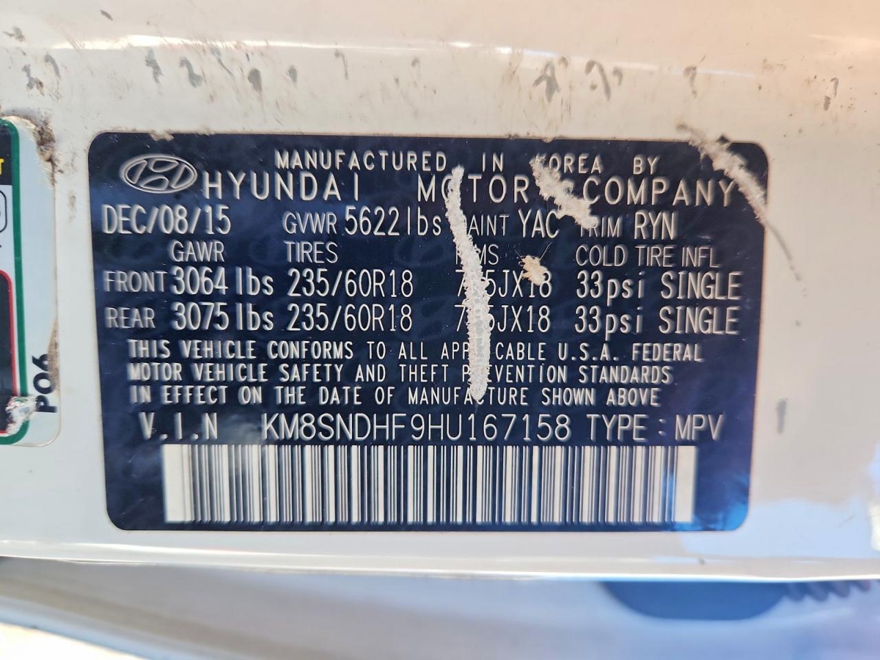 2017 Hyundai Santa fe se