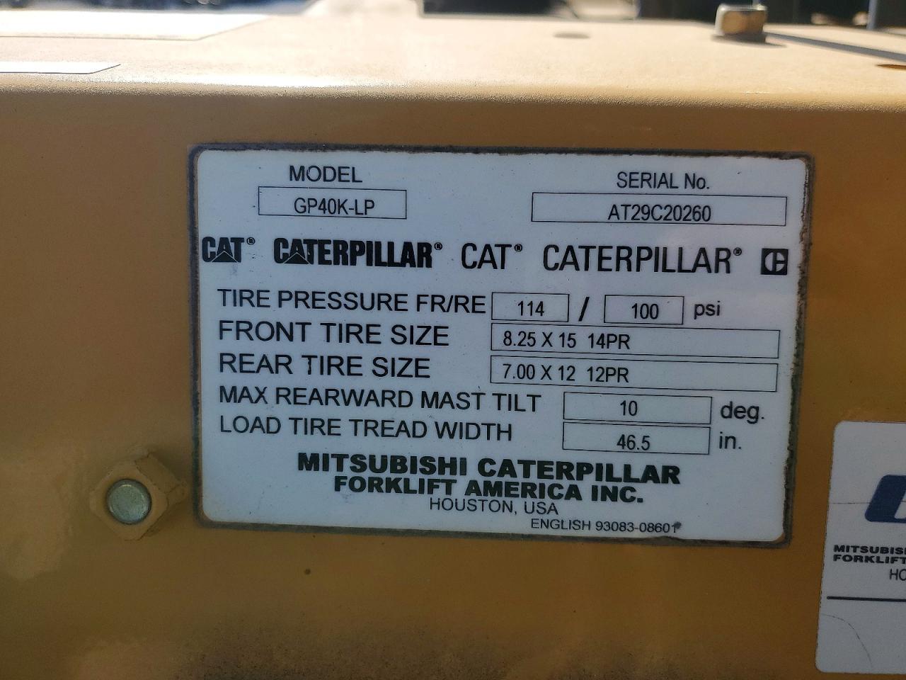 2009 Caterillar 2009 Caterpillar GP40K-LP Forklift