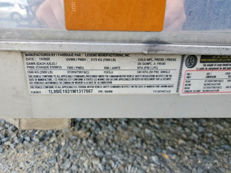 2021 Legend Trailer 2021 Legend Manufacturing 7X19DVNTA35 Enclosed Car