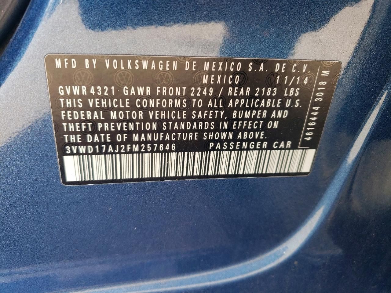 2015 Volkswagen Jetta se