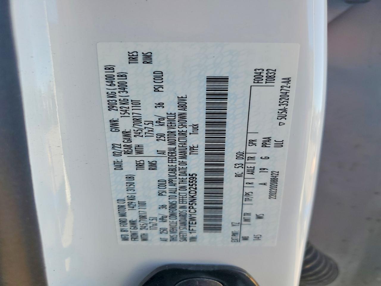 2022 Ford F150 Supercrew