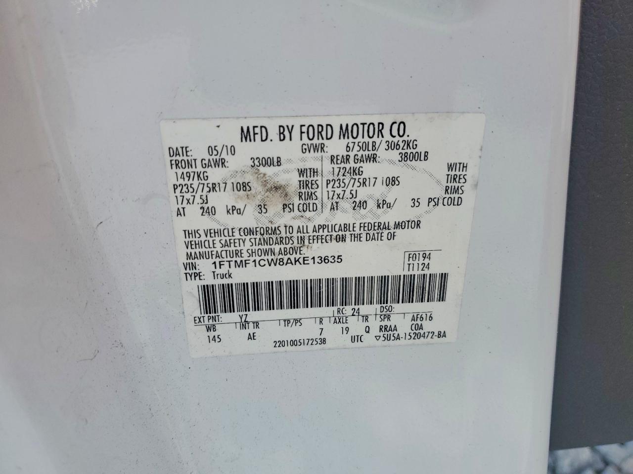 2010 Ford F150
