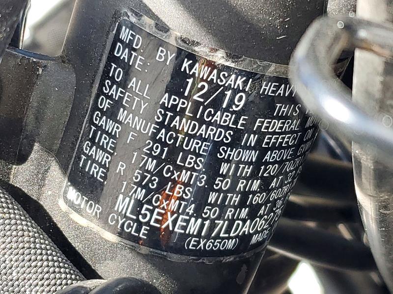 2020 Kawasaki EX650 M