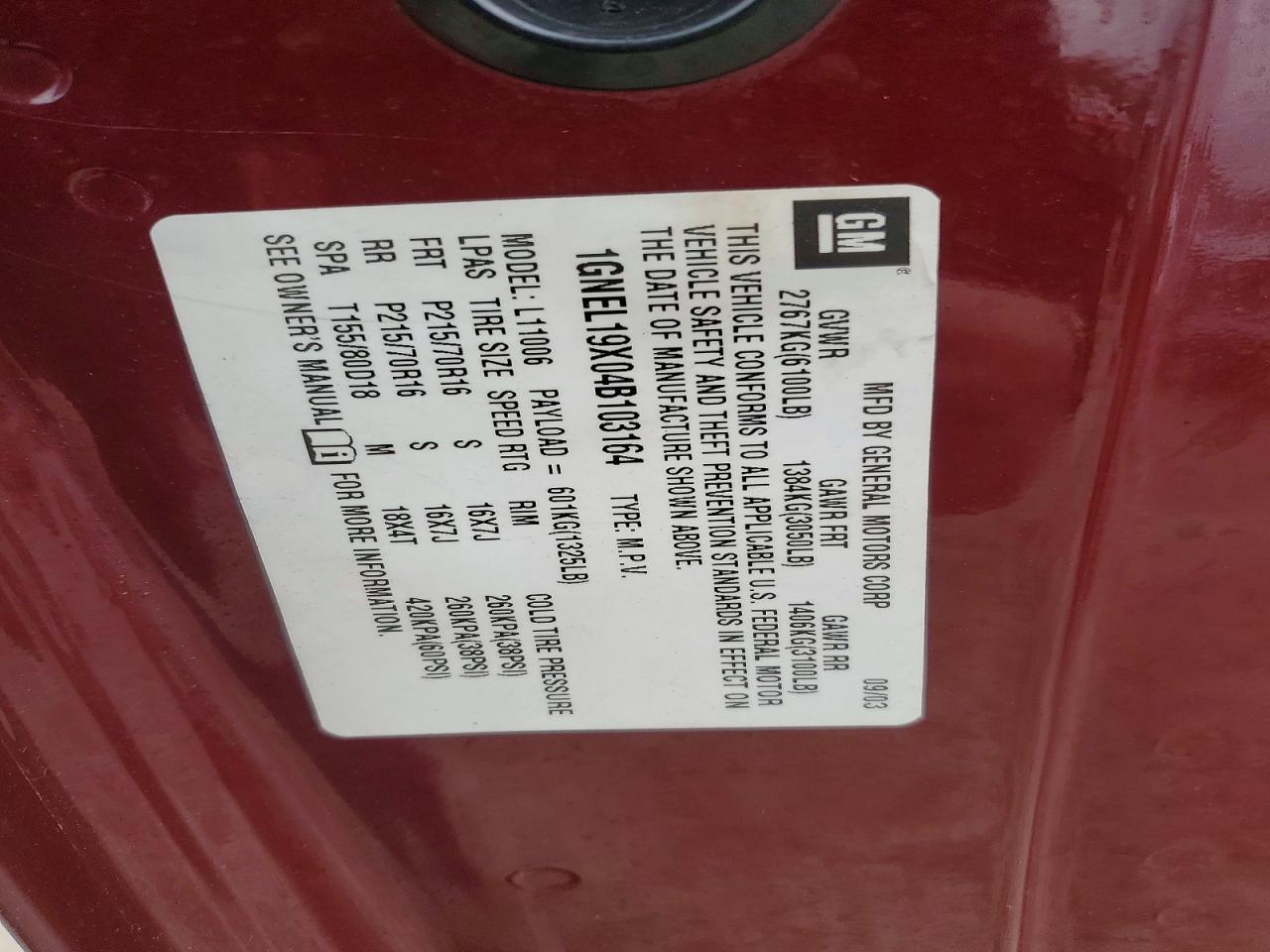 2004 Chevrolet Astro