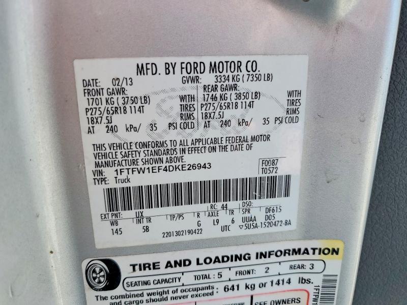 2013 Ford F150 Supercrew