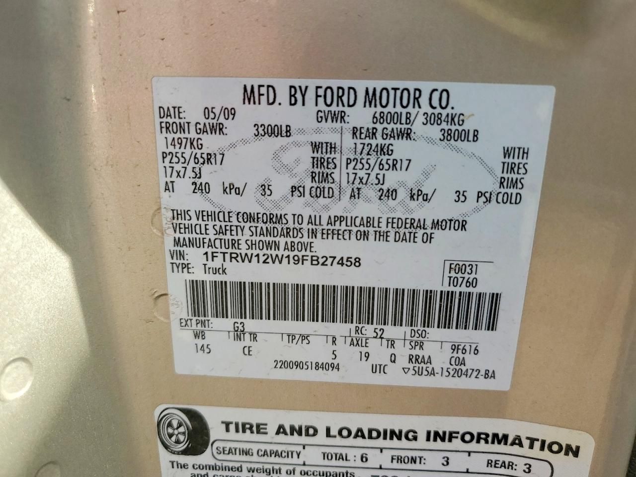 2009 Ford F150 Supercrew